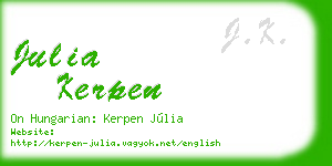 julia kerpen business card