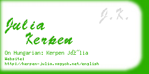 julia kerpen business card